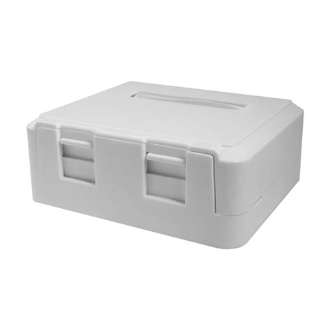 Корпус розетки для двух вставок типа Keystone Jack, белая