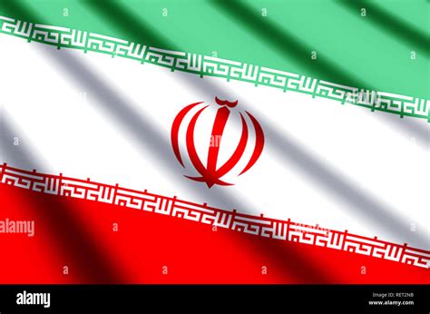 Iran Waving And Closeup Flag Illustration Perfect For Background Or