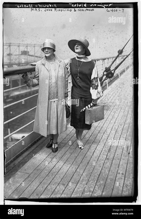 Mrs. John Ringling and Nazimova Stock Photo - Alamy