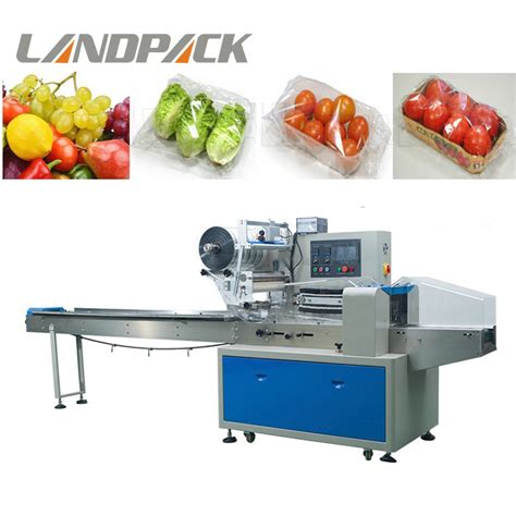 Automatic Vegetables Fruits With Tray Flow Pack Flow Wrapper Packing