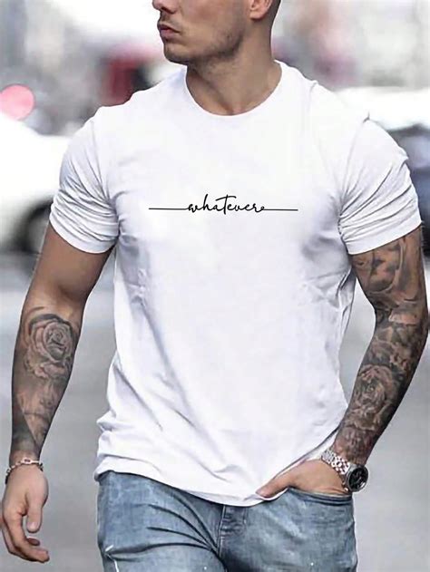 Manfinity Homme Men Letter Graphic Tee Shein Usa