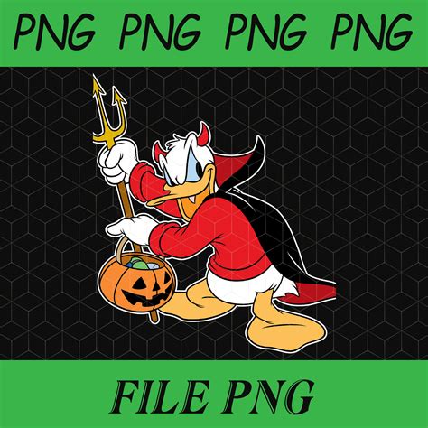 Donald Duck In Devil Costume Png Devil Costume Halloween Png Etsy