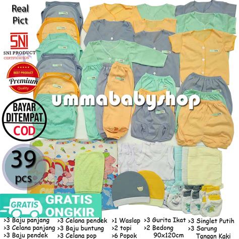 Jual 39 Pcs Paket SNI Murah Perlengkapan Bayi Lahir Newborn Kado