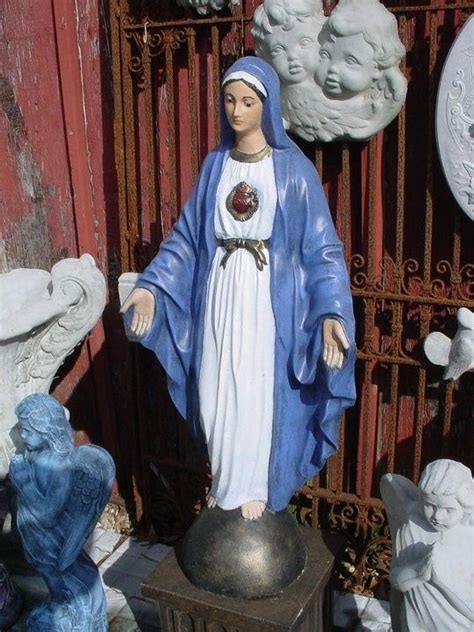 34 In Immaculate Heart Of Mary Statue Concrete Statues Mary Statue Blessed Mother Statue