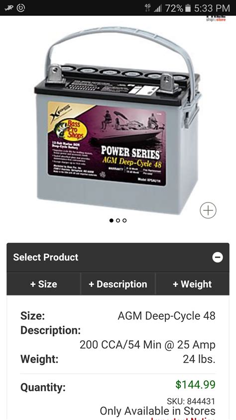 AGM deep cycle battery??? - Marine Electronics - Bass Fishing Forums