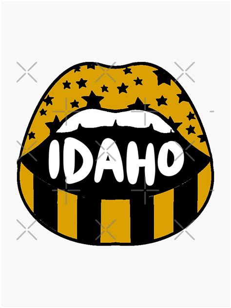 Idaho Lips Sticker For Sale By Smstickersx Redbubble