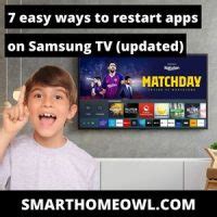 how to restart samsung smart tv apps