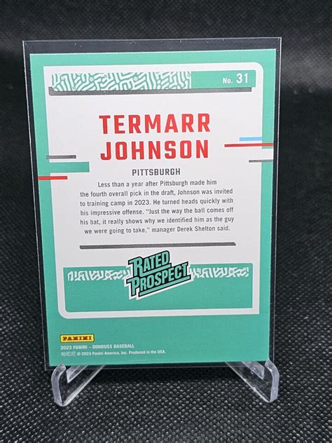 Panini Donruss Holo Purple Termarr Johnson Rc Ebay