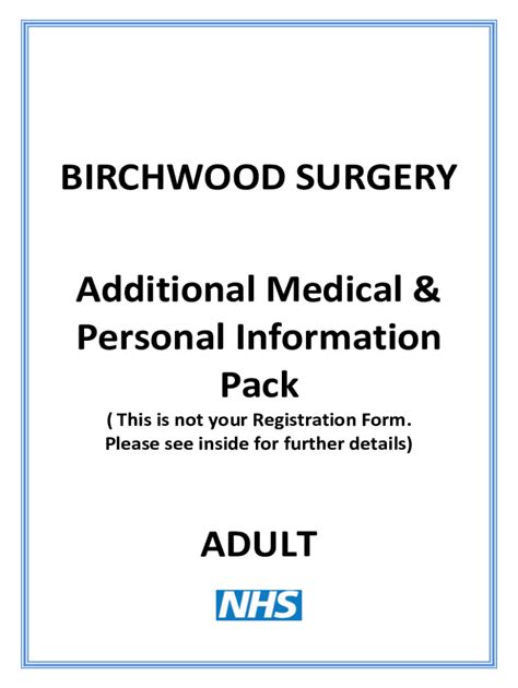 Fillable Online Birchwood Medical Practice Homepage Fax Email Print