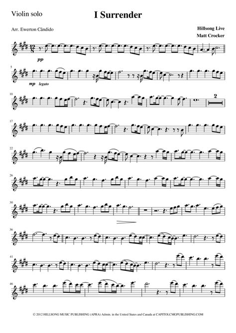 I Surrender Arr Ewerton C Ndido By Hillsong Live Sheet Music For