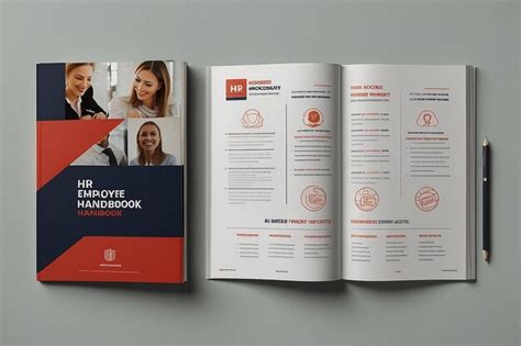 Premium Photo | Hr employee handbook design employee handbook template