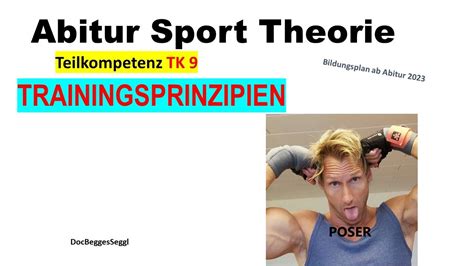 ABITUR SPORT THEORIE 2025 TK 9 TRAININGSPRINZIPIEN Grundlagen Und