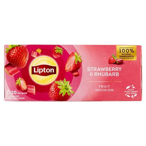 Lipton Fruit Infusion Strawberry And Rhubarb Flavored Fruit Tea 20 Tea