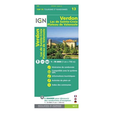 Ign Verdon Lac De Ste Croix Plateau De Valensole Carte