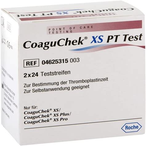 Buy CoaguChek XS PT Test PST, 24 Strips - Dock Pharmacy