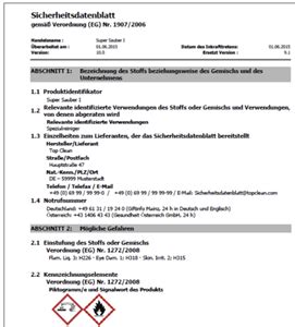 Arbeitsschutz Sicherheitsdatenbl Tter