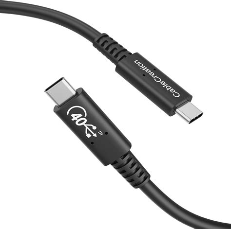 Plugable USB4 Cable With 240W Charging 3 3 Feet 1M USB IF Certified