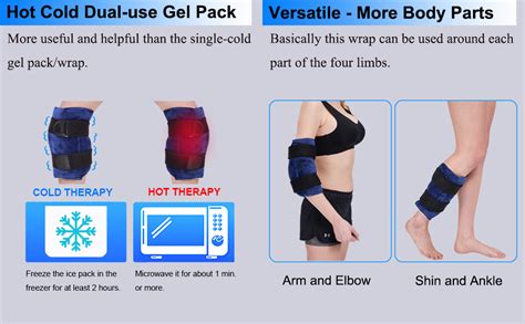 Koo Care Knee Ice Pack For Injuries Reusable Gel Wrap For Pain Relief Swelling Hot Cold