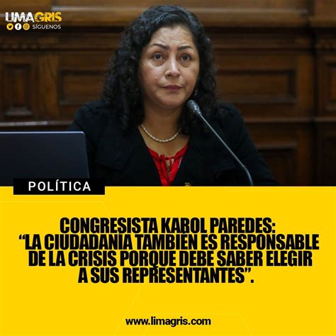 Revista Lima Gris On Twitter Para La Congresista Karol Paredes La