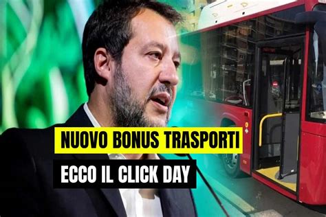 Nuovo Bonus Trasporti Ecco Il Click Day Chi Potr Presentare La Domanda