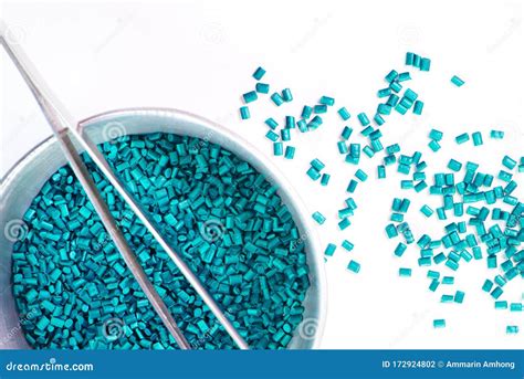 Plastic Granules Close Up For Holding Colorful Plastic Granules With