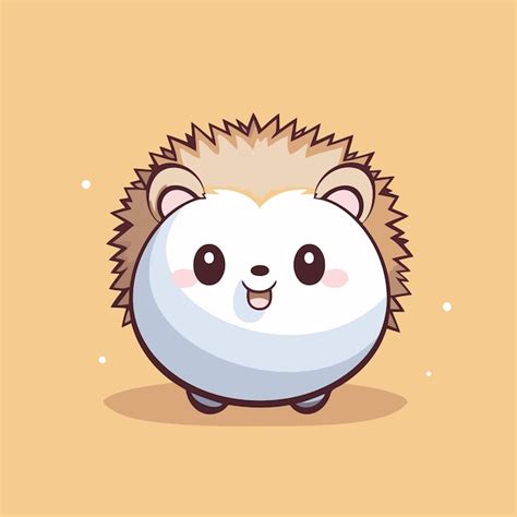 Premium Vector Cute Hedgehog Cartoon Vector Illustration Cute