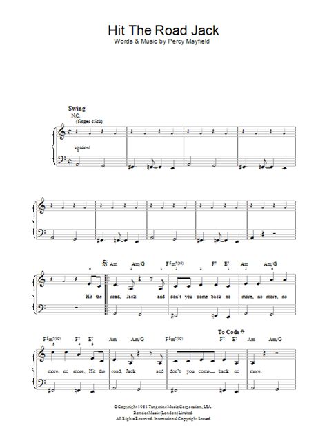 Hit The Road Jack | Sheet Music Direct