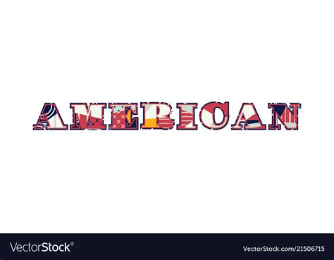 American Concept Word Art Royalty Free Vector Image