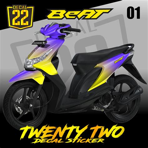 Stiker Decal Beat Karbu Full Body Stiker Polos Keren Beat Karbu Kode 01