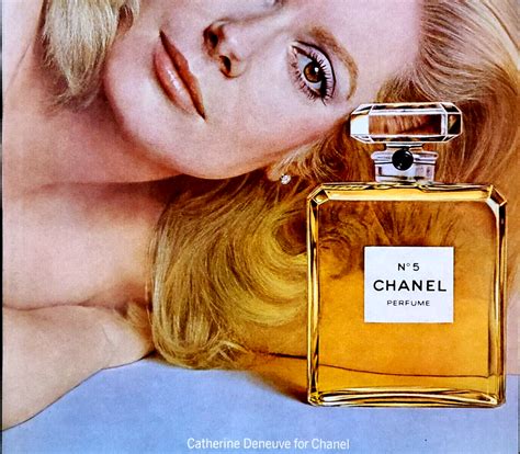 Catherine Deneuve For Chanel No 5 Perfume Original 1972 Vintage Print