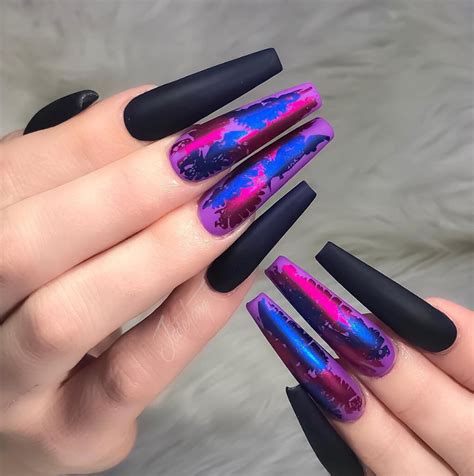 30 Incredible Acrylic Black Nail Art Designs Ideas For Long Nails