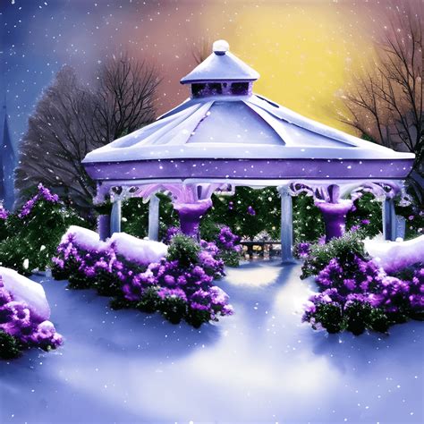 Beautiful Winter Purple Rose Garden · Creative Fabrica