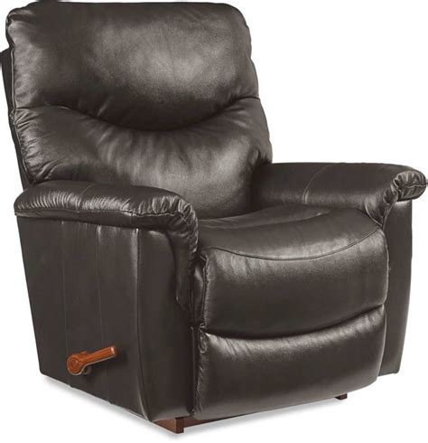 La Z Boy® James Charcoal Leather Rocking Recliner Blvdhome