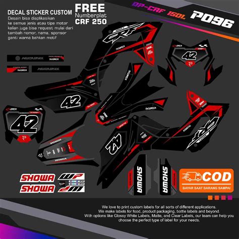 Jual Decal Crf L Sticker Crf Decal Fullbody Crf Lis Keren Viral Kode