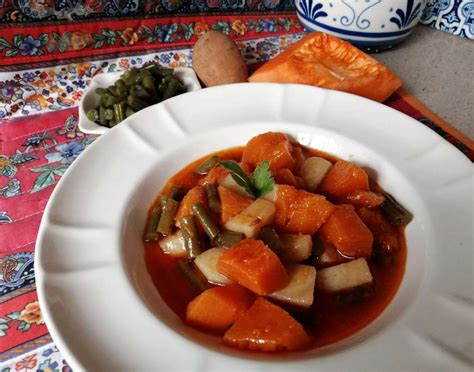 Guiso De Patatas Judías Verdes Y Calabaza La Fritada