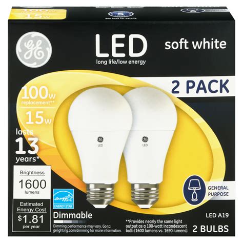 Save on GE LED Light Bulbs Soft White 15 Watts Order Online Delivery ...