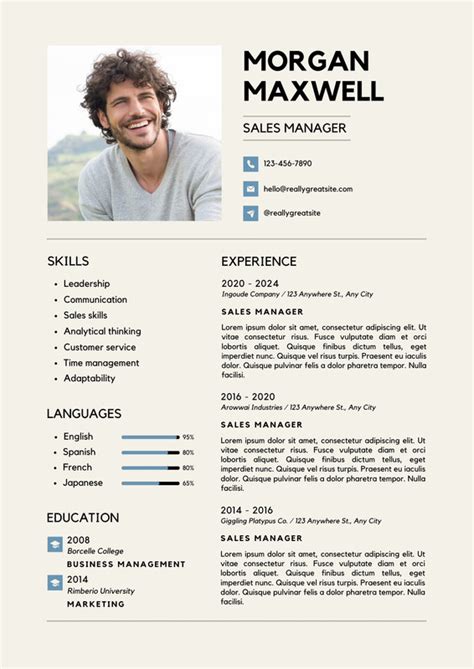 Page 6 - Free printable resume templates you can customize | Canva