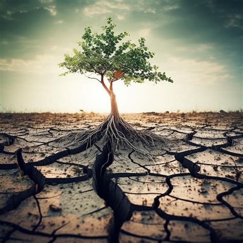 Árbol fuerte bajo tormenta Foto Premium