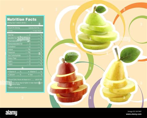 Pears Nutrition Facts Stock Photo Alamy