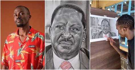 Nakuru Artist Amazes Netizens With Hyper Realistic Charcoal Drawing Of