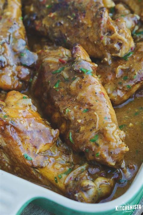 Smothered Turkey Wings Baked Turkey Wings Bake Turkey Wings Recipe