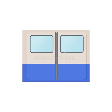 Subway Train Doors Icon, Cartoon Style Stock Illustration ...