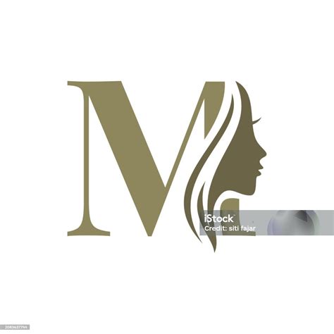 Letter M Beauty Face Logo Stock Illustration Download Image Now