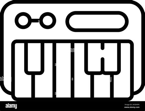 Producer synthesizer icon outline vector. Dj music. Audio instrument ...