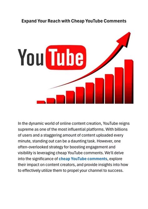 PPT Expand Your Reach With Cheap YouTube Comments PowerPoint