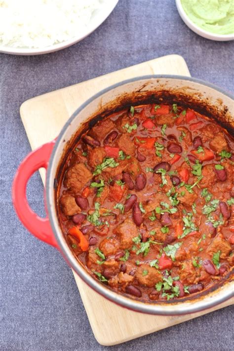 Slow Cooked Chunky Beef Chilli Easy Peasy Foodie