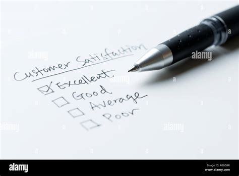 Customer Satisfaction Survey Hi Res Stock Photography And Images Alamy