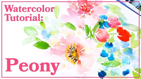 Watercolor Tutorial Painting Peonies Youtube