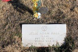 Jesse Adam Hall 1919 1970 Memorial Find A Grave