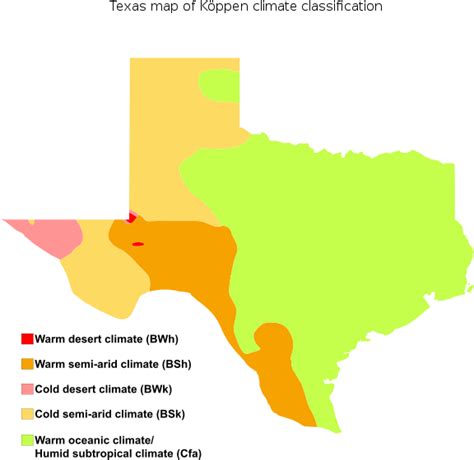 Download Texas Koppen Climate Classification Map